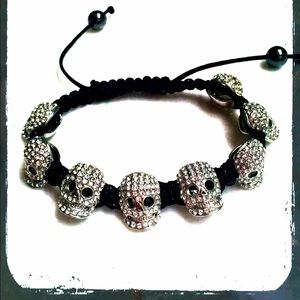 Crystal skull bracelet